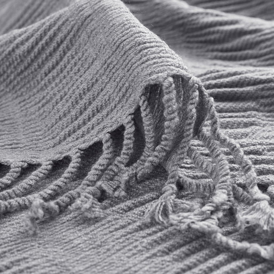 Reeve Ruched Throw - Grey - 50x60"