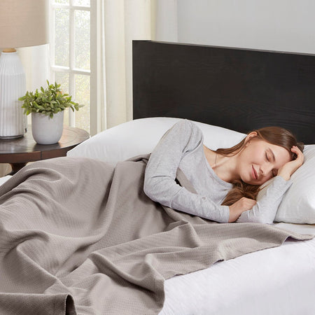 Madison Park Liquid Cotton Blanket - Grey - King Size