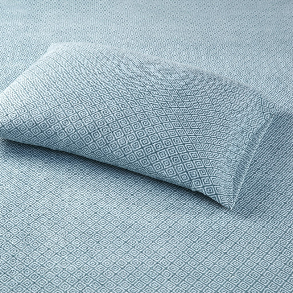 Micro Fleece Sheet Set - Blue Diamond - Twin Size