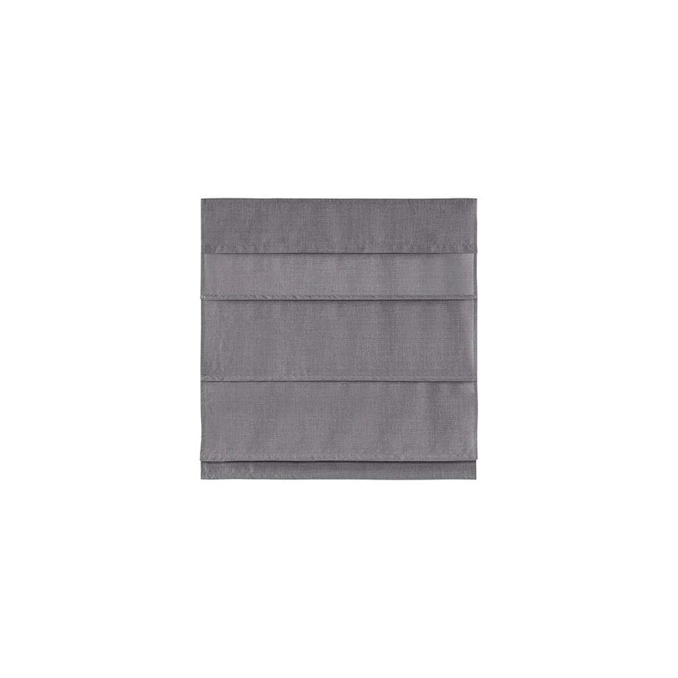 Otis Faux Linen Cordless Blackout Roman Shade - Grey - 27x64"