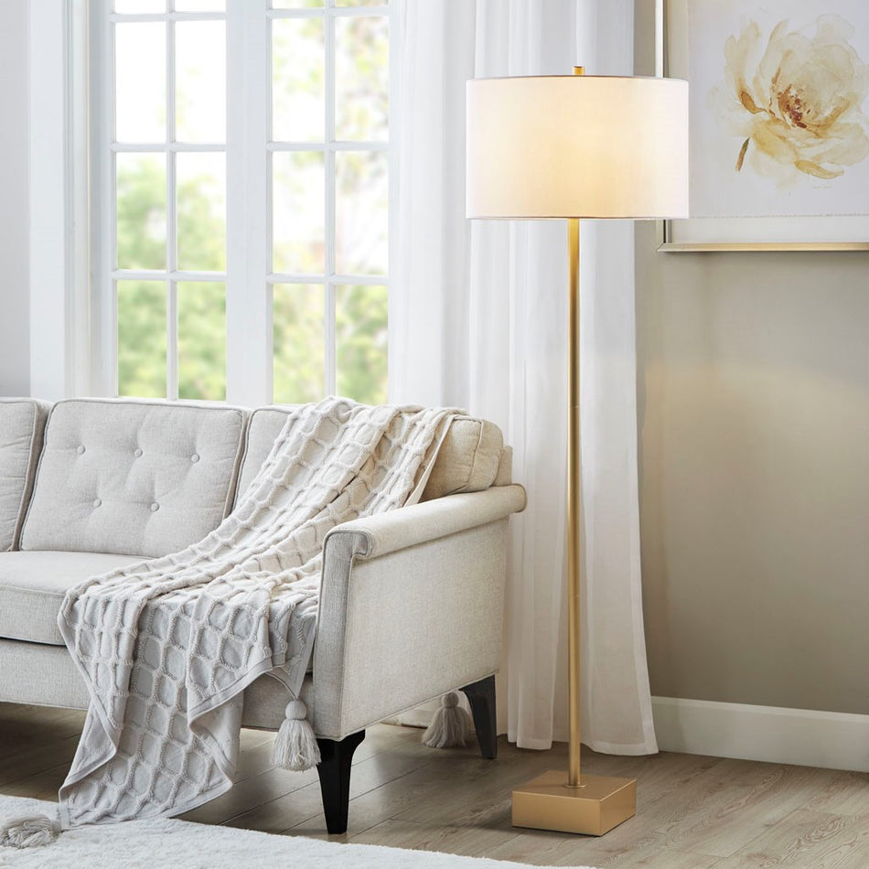 Bringham Metal Floor Lamp - Gold