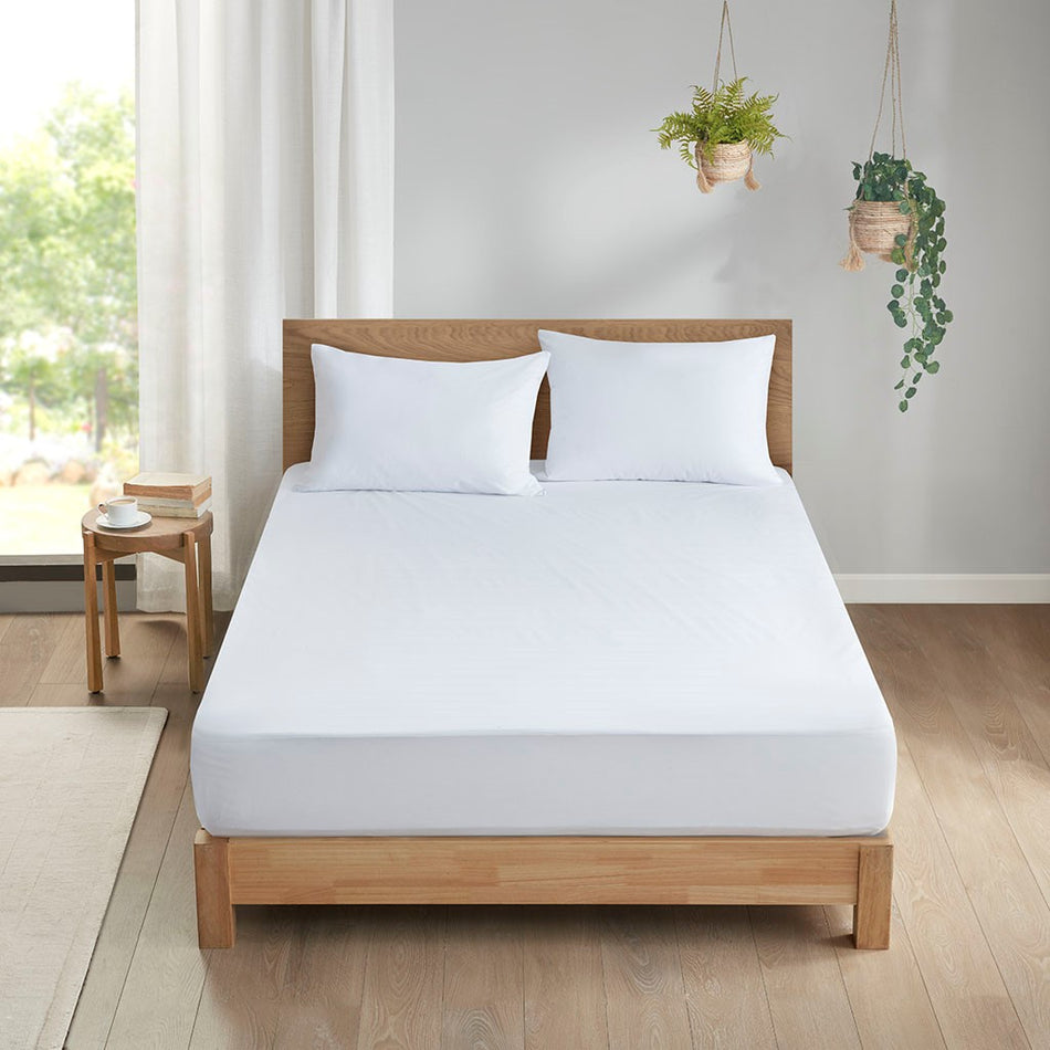 Allergen Barrier Anti-Microbial Mattress Pad - White - Twin Size
