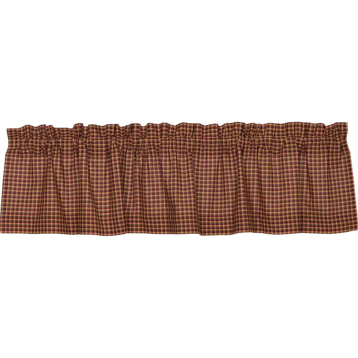 Mayflower Market Patriotic Patch Plaid Valance 16x72 By VHC Brands
