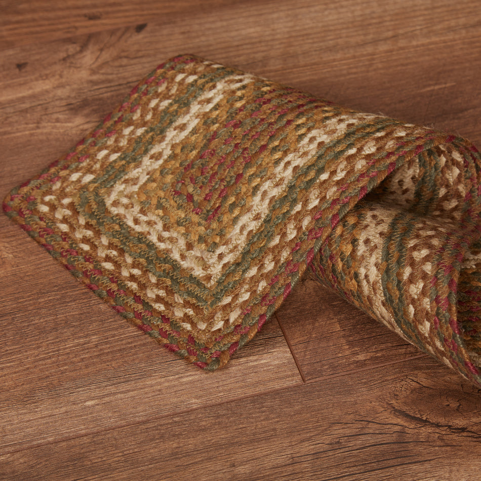 Oak & Asher Tea Cabin Jute Stair Tread Rect Latex 8.5x27 By VHC Brands