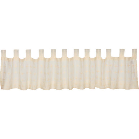 April & Olive Willow Creme Tab Top Valance 16x90 By VHC Brands