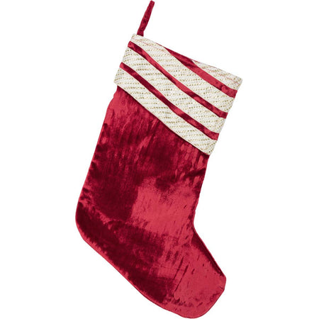 Seasons Crest Memories Red Stocking 11x15 By VHC Brands