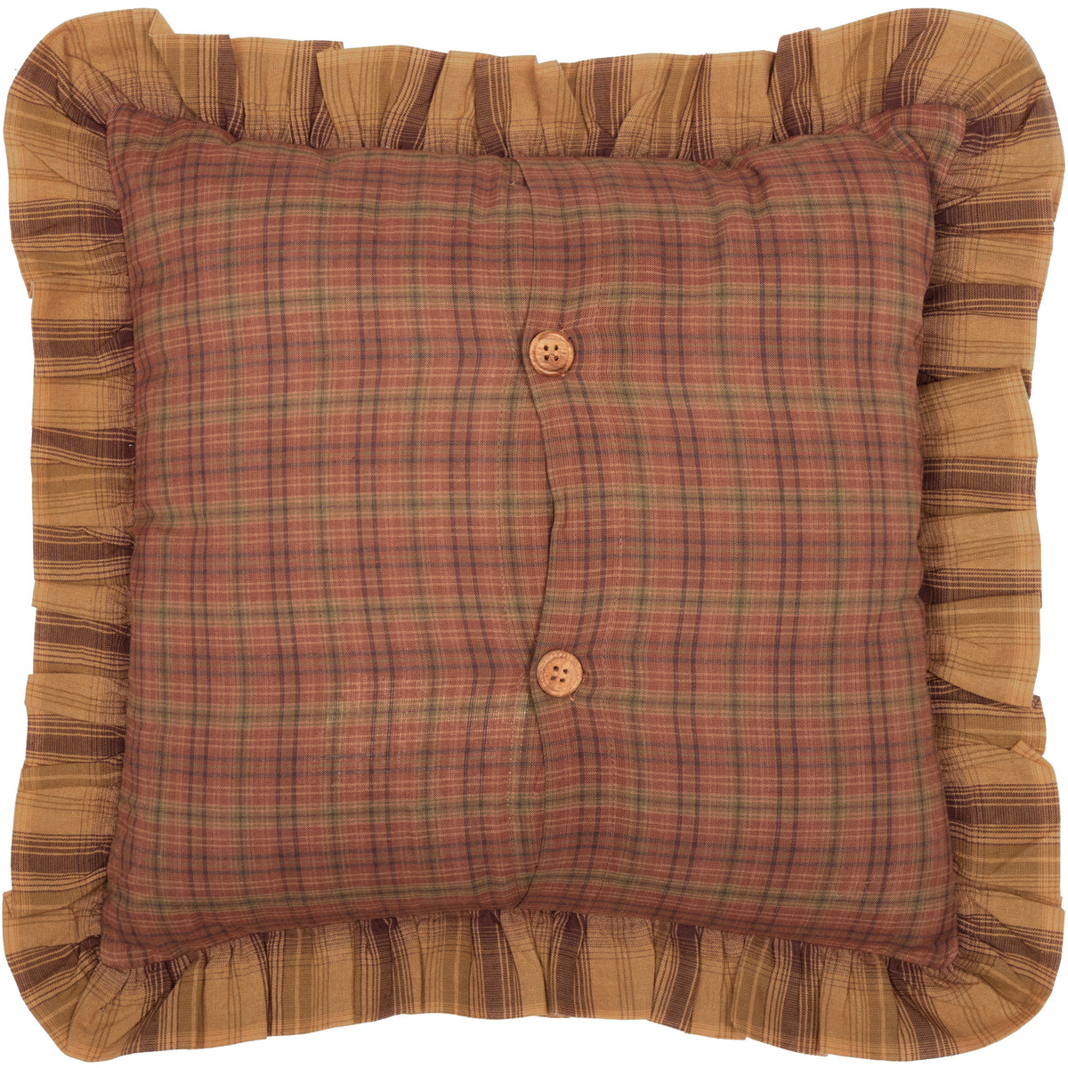 Oak & Asher Prescott Pillow Fabric Ruffled 16x16 By VHC Brands