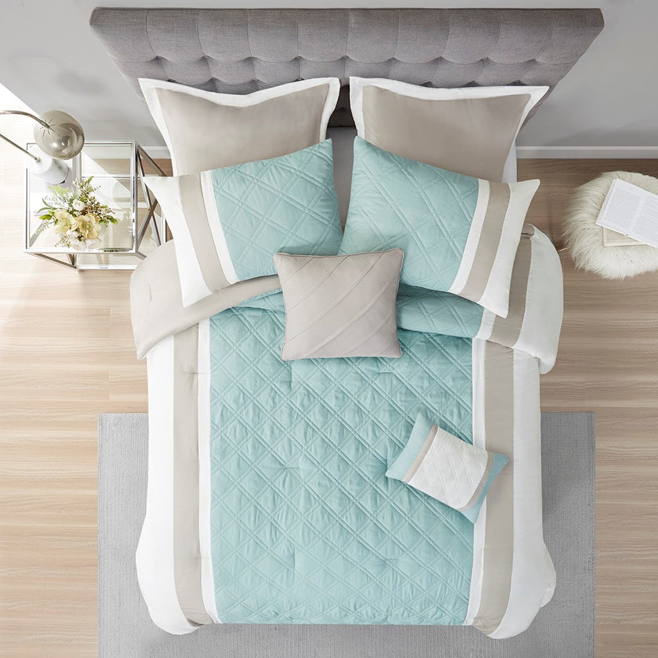 Northgate 8 Piece Comforter Set - Seafoam - King Size