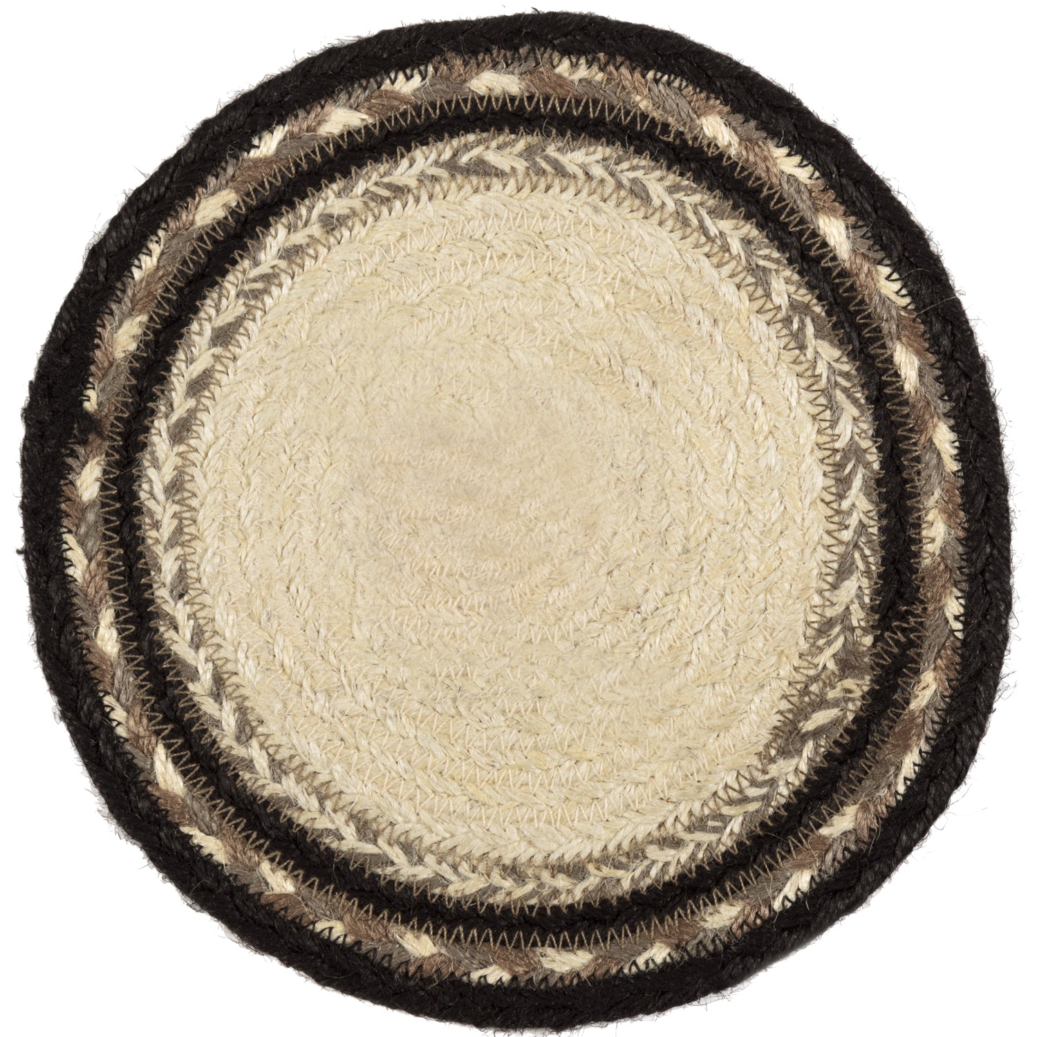 April & Olive Sawyer Mill Charcoal Poultry Jute Trivet 8 By VHC Brands
