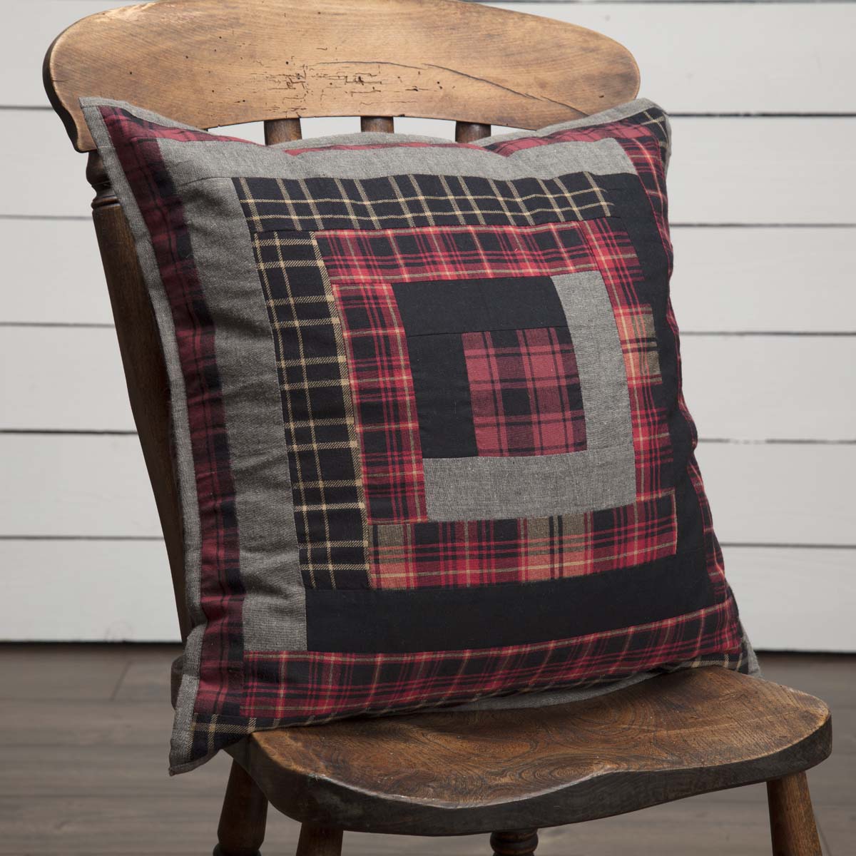 Oak & Asher Cumberland Patchwork Pillow 18x18 By VHC Brands