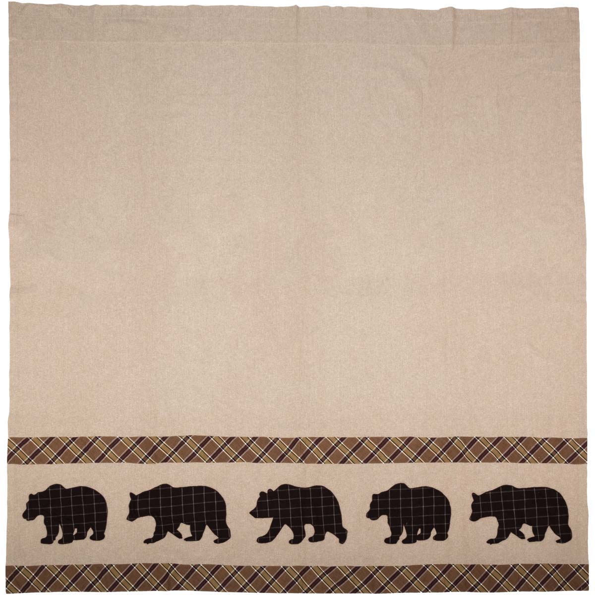 Oak & Asher Wyatt Bear Shower Curtain 72x72 By VHC Brands