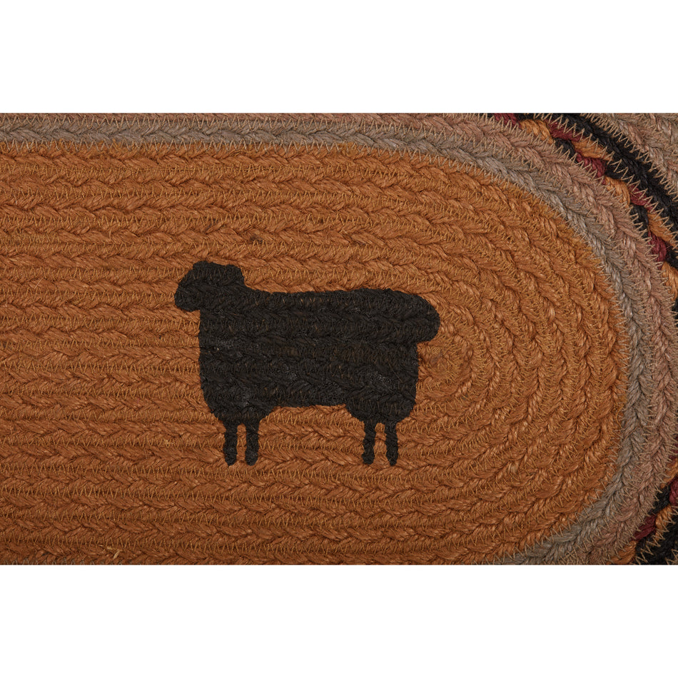 Mayflower Market Heritage Farms Sheep Jute Runner 13x48 By VHC Brands