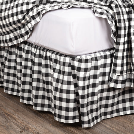 April & Olive Annie Buffalo Black Check Queen Bed Skirt 60x80x16 By VHC Brands