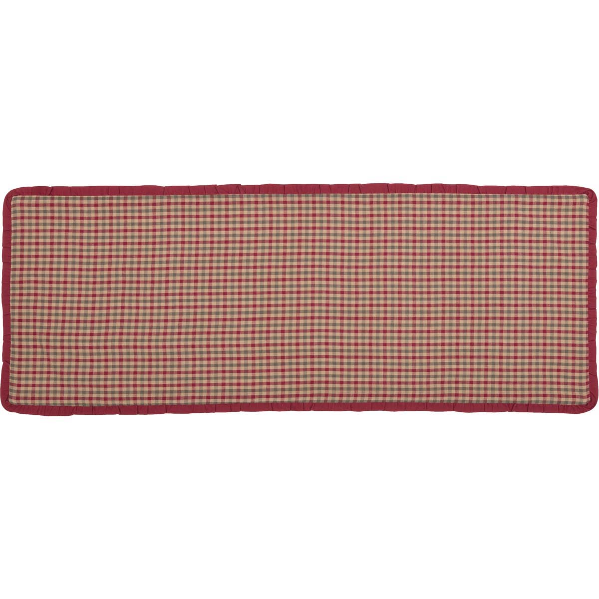 Seasons Crest Jonathan Plaid Ruffled Runner 13x36 By VHC Brands