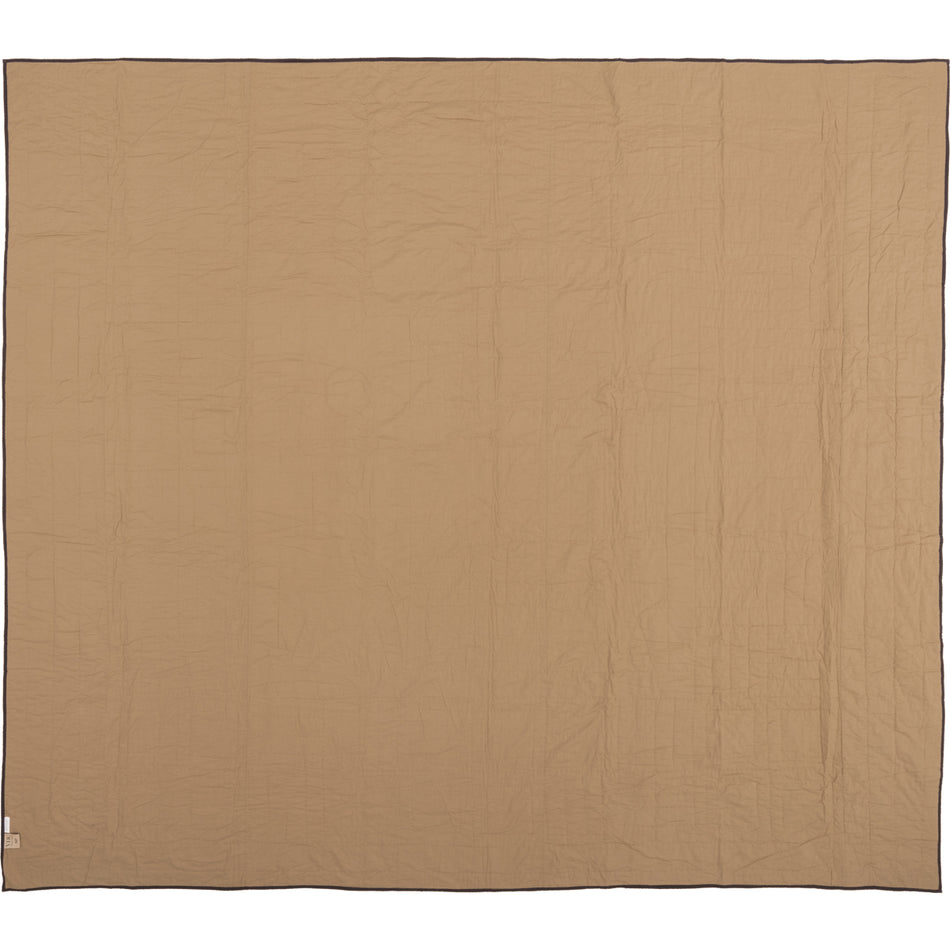 Mayflower Market Black Check Star Luxury King Quilt 120Wx105L By VHC Brands