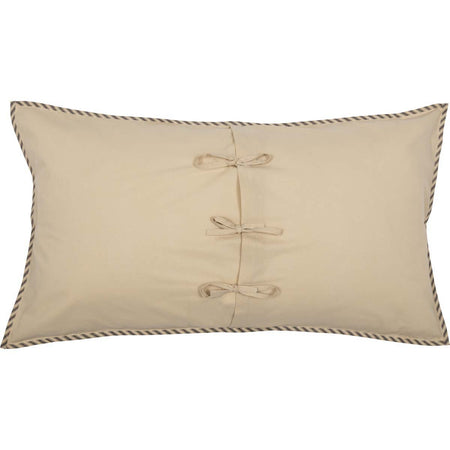 April & Olive Sawyer Mill Charcoal Ticking Stripe King Sham 21x37 By VHC Brands