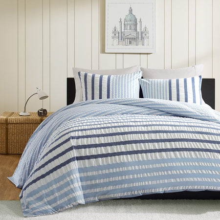 INK+IVY Sutton Duvet Cover Set - Blue  - Twin Size Shop Online & Save - ExpressHomeDirect.com