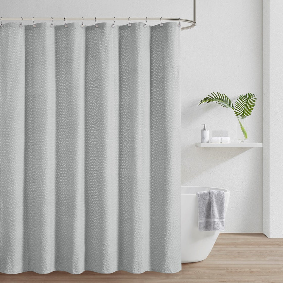 Croscill Casual Calistoga Matelasse Shower Curtain - Gray  - One Size Shop Online & Save - ExpressHomeDirect.com