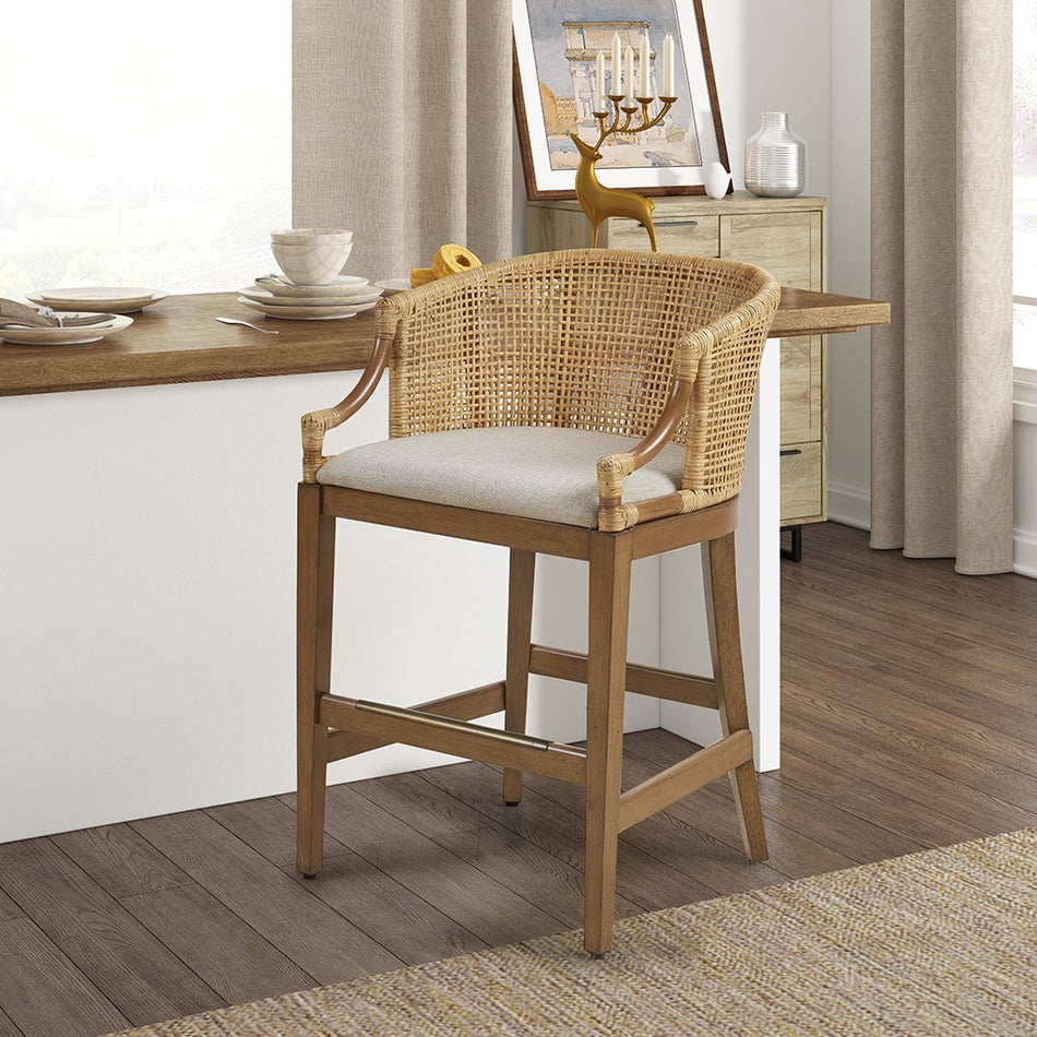 Martha Stewart Playa Handcrafted Rattan Counter Stool 25" H - Natural  Shop Online & Save - ExpressHomeDirect.com