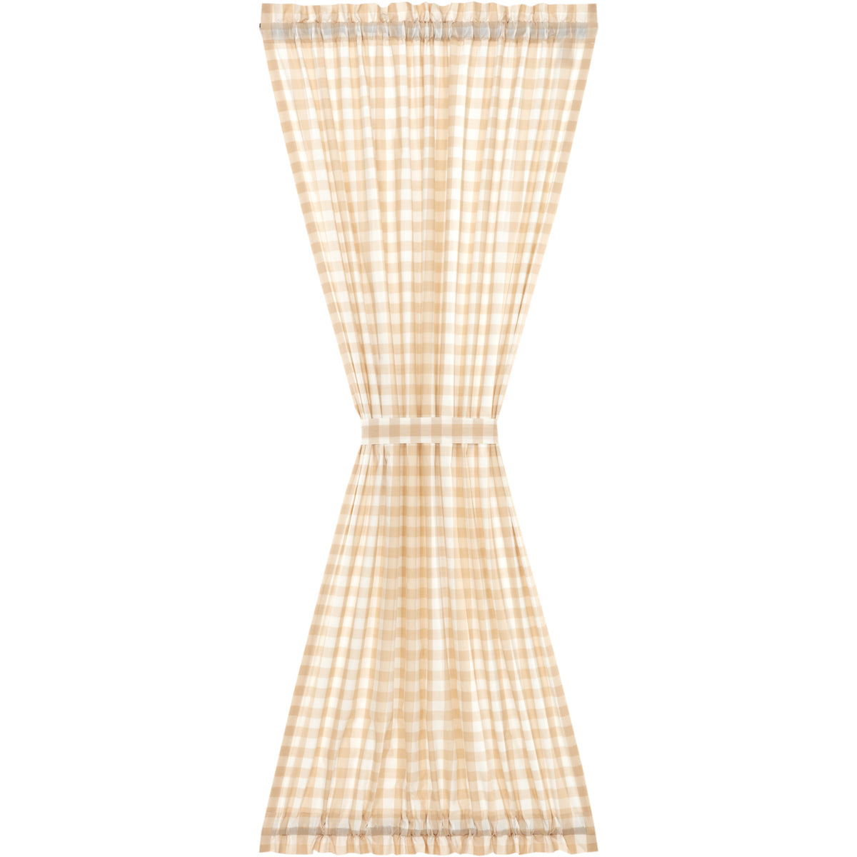 April & Olive Annie Buffalo Tan Check Door Panel 72x40 By VHC Brands