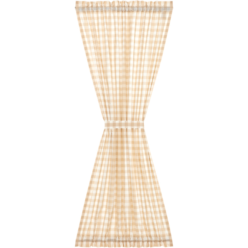 April & Olive Annie Buffalo Tan Check Door Panel 72x40 By VHC Brands
