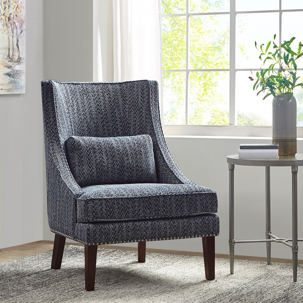 Madison Park Chase High Back Accent Chair - Navy 