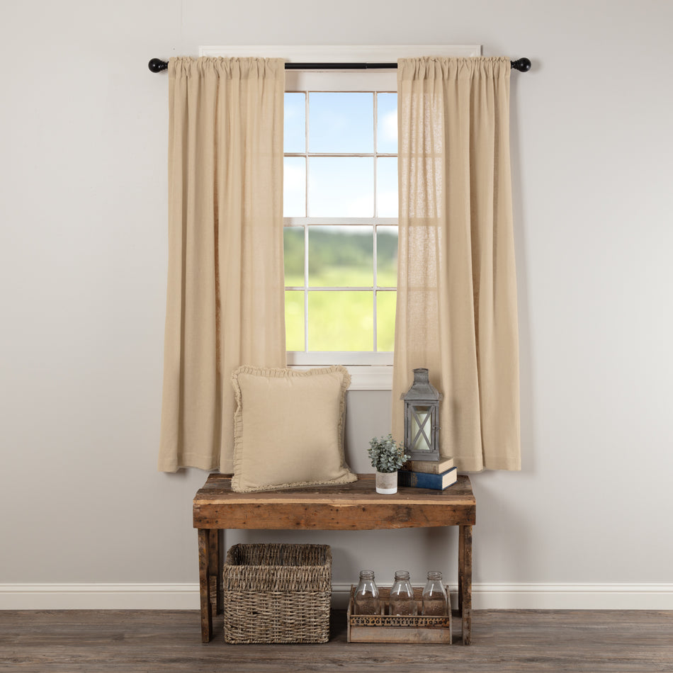 April & Olive Burlap Vintage Short Panel Set of 2 63x36 By VHC Brands