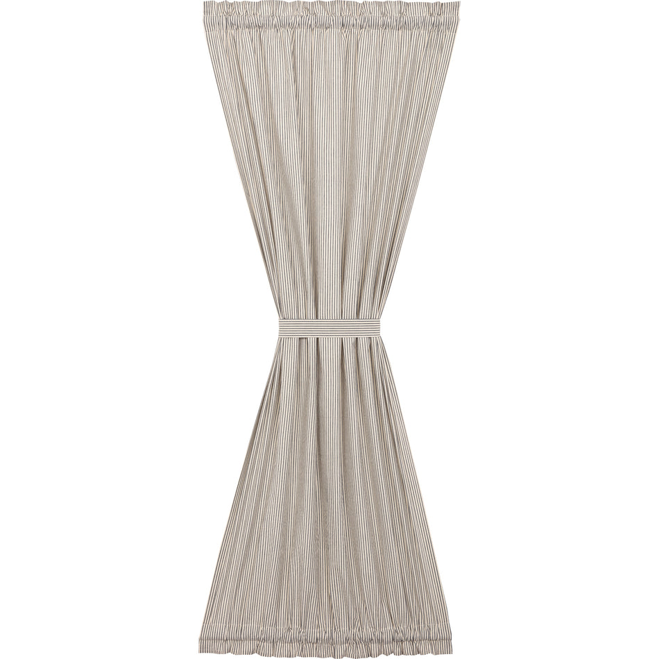 April & Olive Hatteras Seersucker Blue Ticking Stripe Door Panel 72x40 By VHC Brands