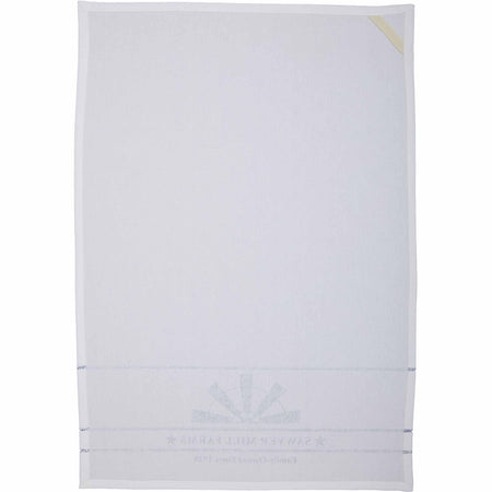April & Olive Sawyer Mill Blue Windmill Blade Muslin Bleached White Tea Towel 19x28 By VHC Brands