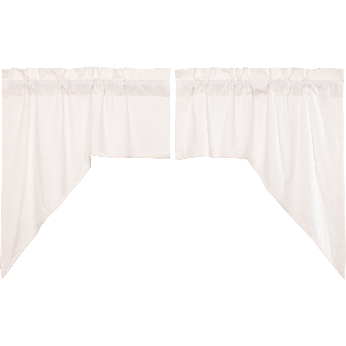 April & Olive Simple Life Flax Antique White Swag Set of 2 36x36x16 By VHC Brands