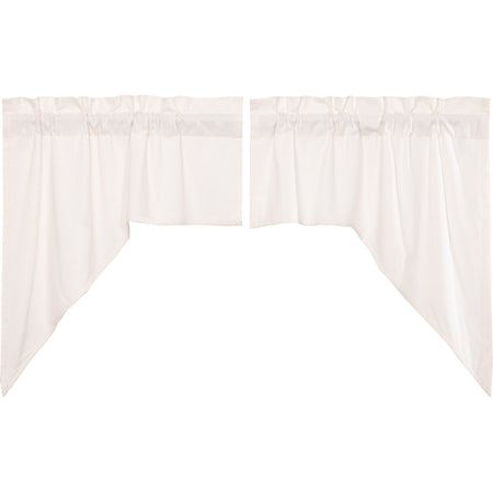 April & Olive Simple Life Flax Antique White Swag Set of 2 36x36x16 By VHC Brands