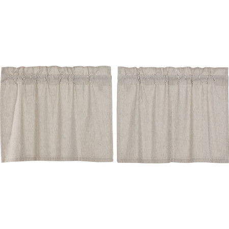 April & Olive Hatteras Seersucker Blue Ticking Stripe Tier Set of 2 L24xW36 By VHC Brands