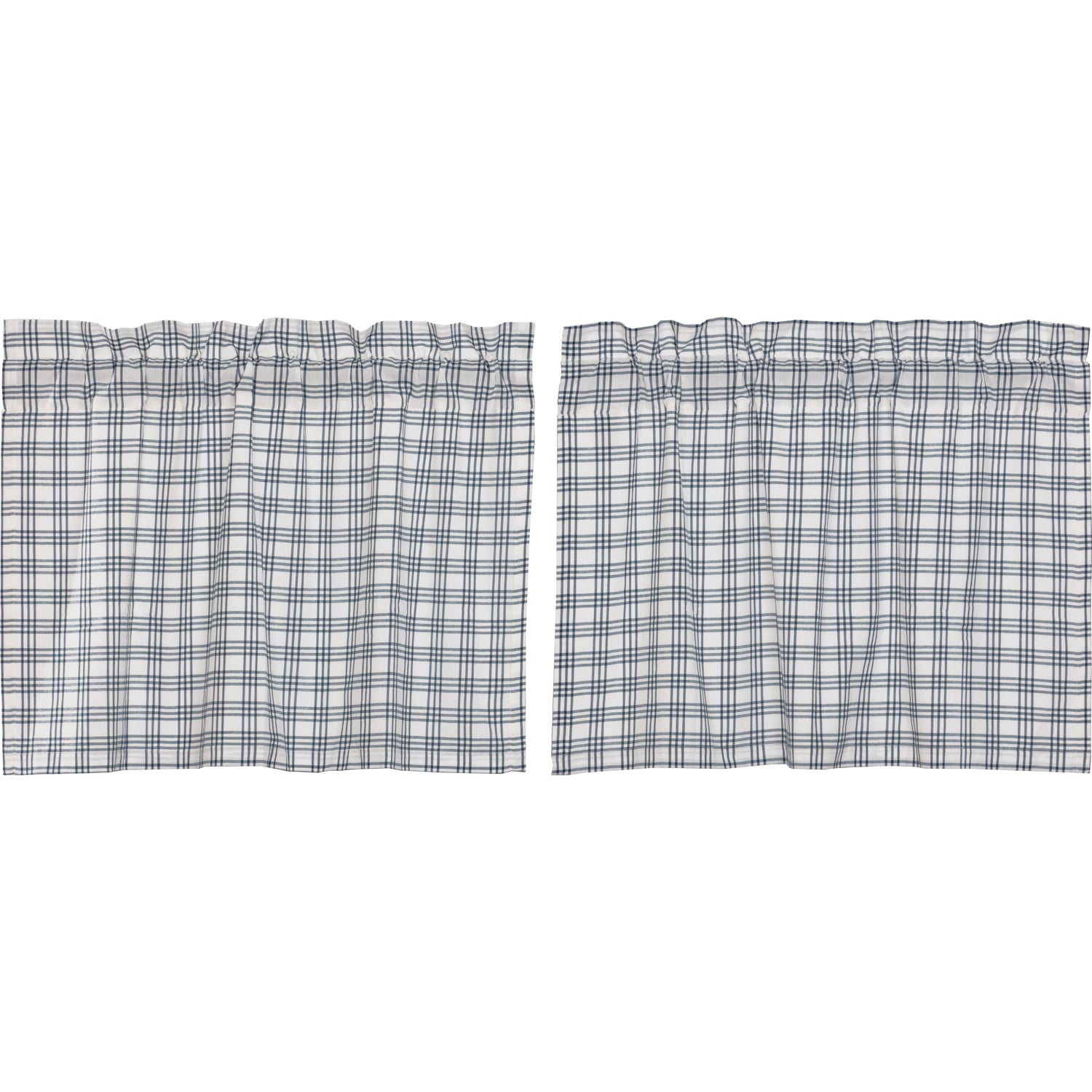 April & Olive Sawyer Mill Blue Plaid Tier Set of 2 L24xW36 By VHC Brands