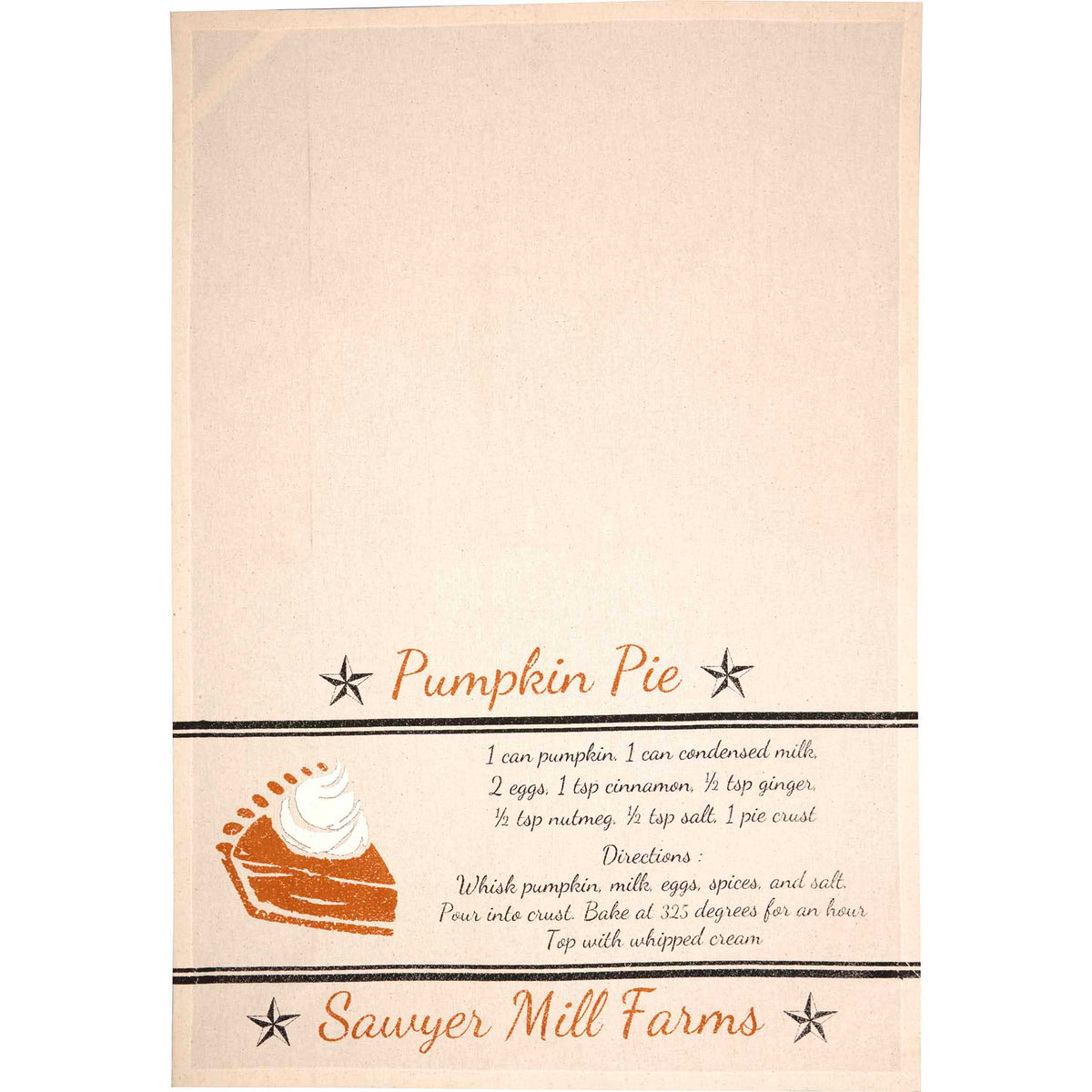 April & Olive Sawyer Mill Charcoal Harvest Muslin Unbleached Natural Tea Towel Set of 2 19x28 By VHC Brands