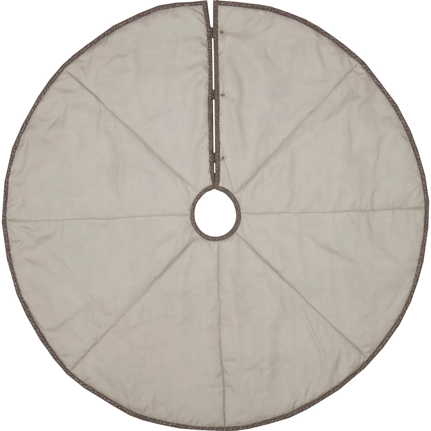 Seasons Crest Snowflake Burlap Grey Tree Skirt 48 By VHC Brands