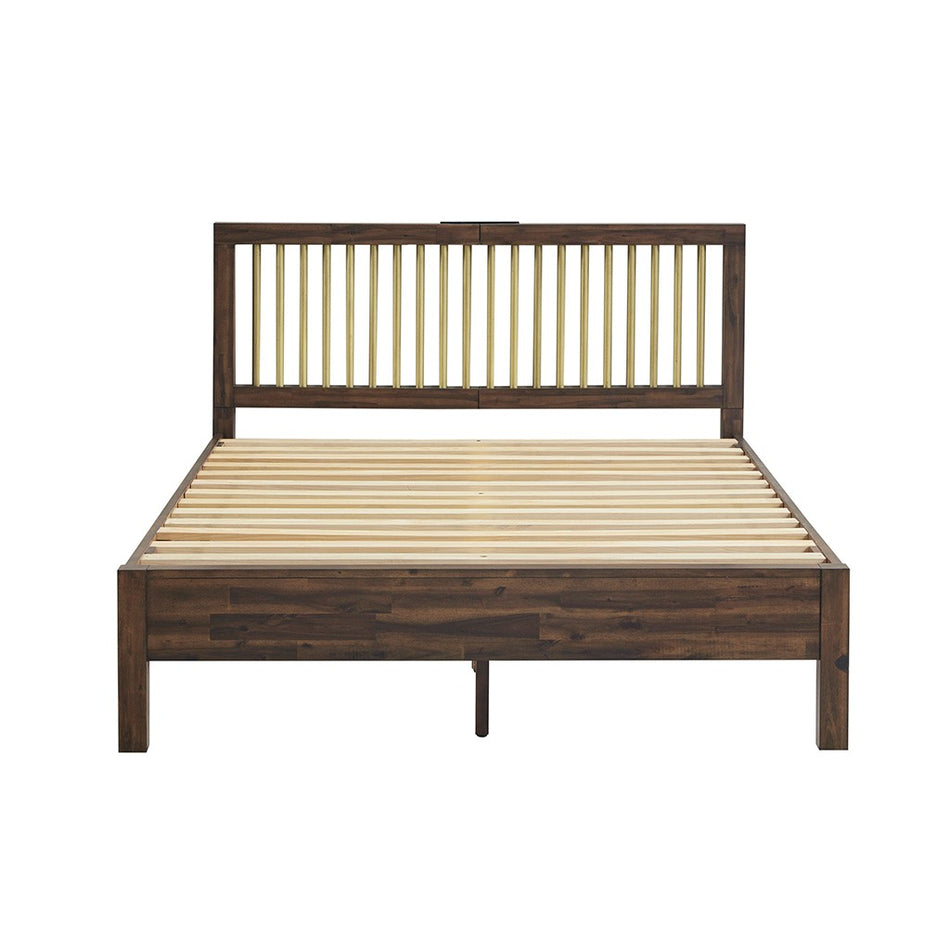 Mercer Queen Bed - Brown / Bronze - Queen Size