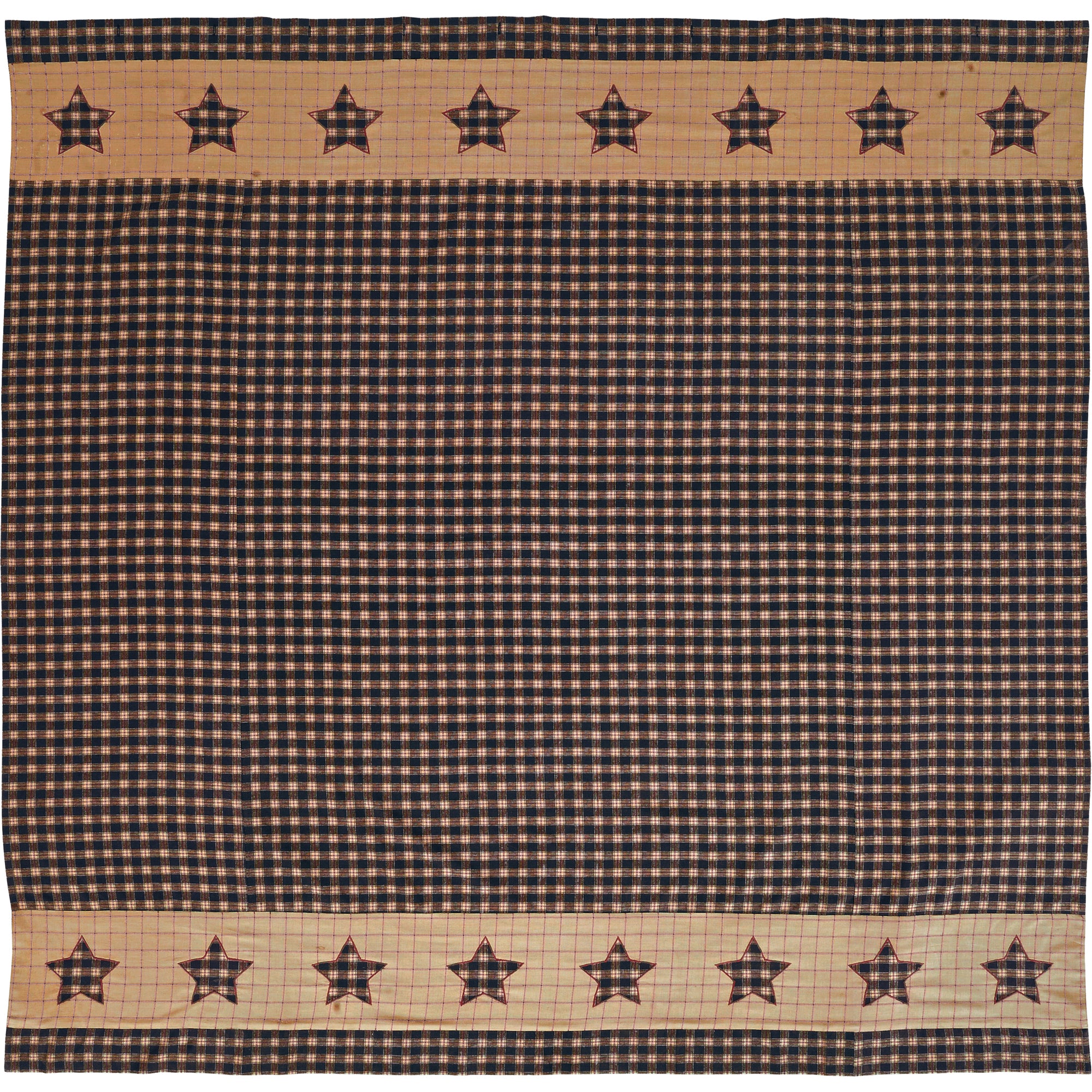 Mayflower Market Bingham Star Shower Curtain 72x72 By VHC Brands