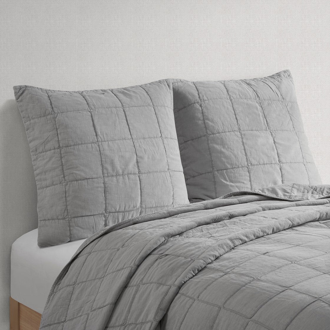 Croscill Casual Gema European Pillow Sham - Grey  - 26x26" Shop Online & Save - ExpressHomeDirect.com
