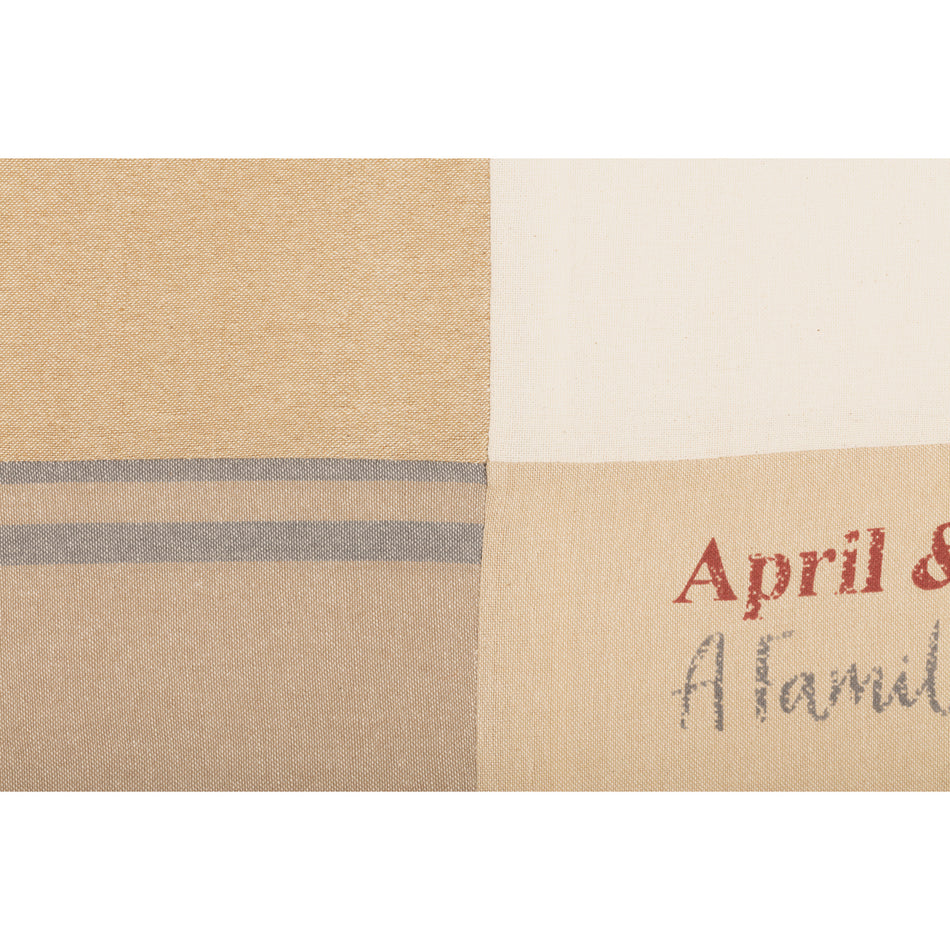 April & Olive Farmer's Market Stenciled Patchwork Shower Curtain 72x72 By VHC Brands