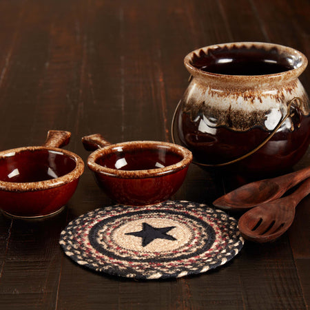 Mayflower Market Colonial Star Jute Trivet 8 By VHC Brands