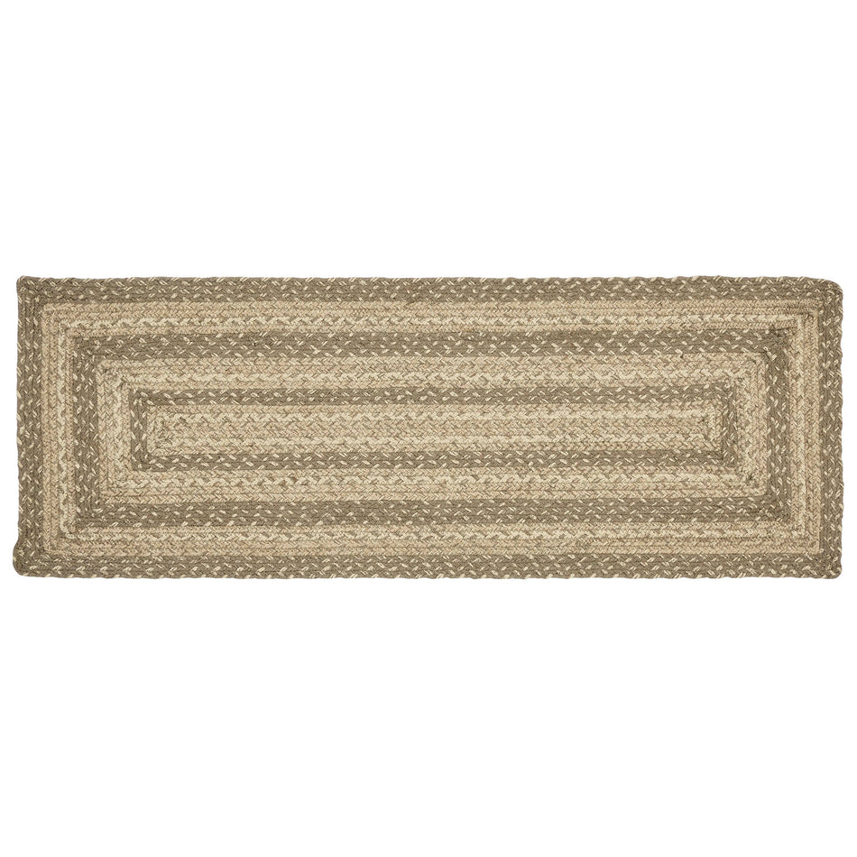 April & Olive Cobblestone Jute Rect Runner 13x36 By VHC Brands