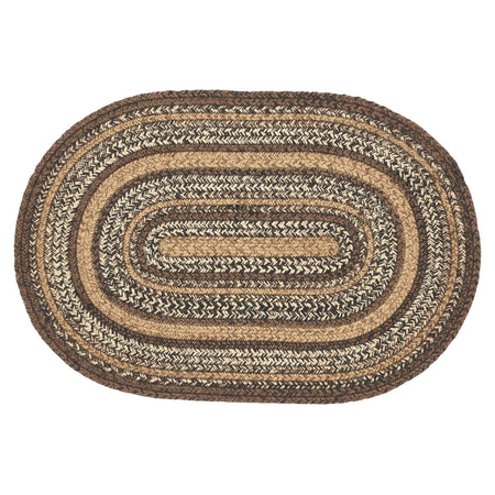 Oak & Asher Espresso Jute Rug Oval w/ Pad 20x30 By VHC Brands