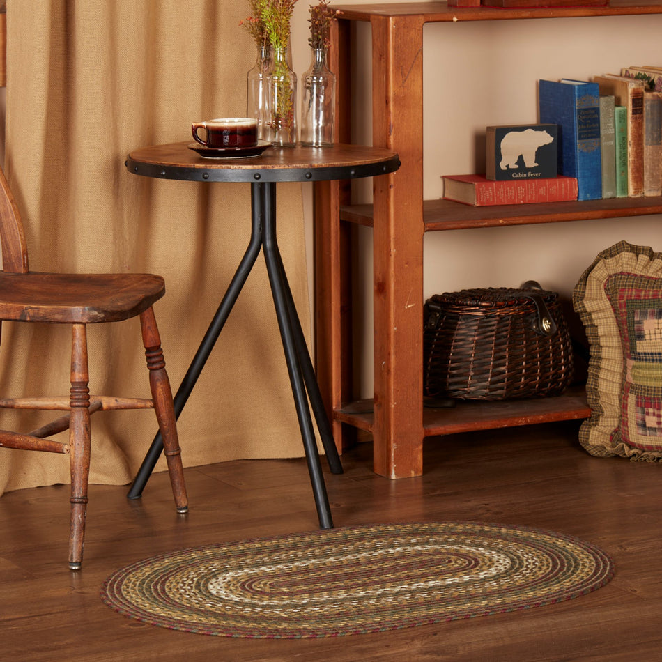 Tea Cabin Jute Rug Oval w/ Pad 24x36