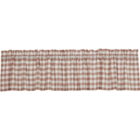 April & Olive Annie Buffalo Portabella Check Valance 16x90 By VHC Brands
