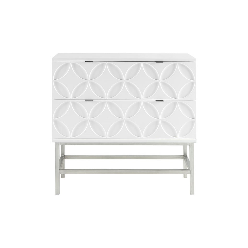 Sonata Accent Chest with 2 Drawers - White
