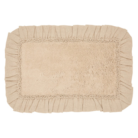 April & Olive Burlap Vintage Bathmat 20x30 By VHC Brands
