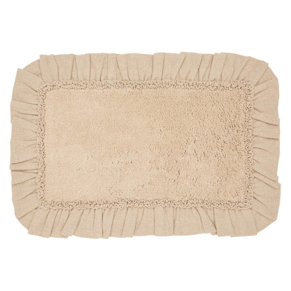 April & Olive Burlap Vintage Bathmat 20x30 By VHC Brands