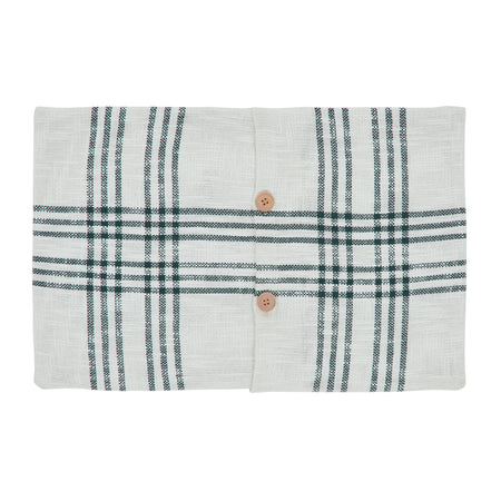 Seasons Crest Pine Grove Plaid Embroidered Trees Pillow Cover 14x22 By VHC Brands