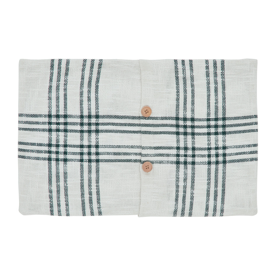 Seasons Crest Pine Grove Plaid Embroidered Trees Pillow Cover 14x22 By VHC Brands