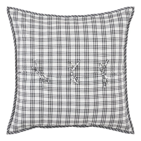April & Olive Sawyer Mill Black Quilted Euro Sham 26x26 By VHC Brands